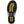 Baffin boot sole with black rubber tread and yellow circular traction studs