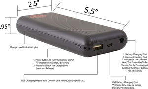 Milwaukee Leather & NexGen Universal Battery Pack and Wall Charger for Heated Jackets & Vests