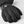 Black Hestra winter glove with leather palm and Hestra brand logo patch