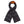 Venture Heat black quilted heated scarf with orange heating element graphic