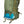 Kelty green hiking backpack with blue sleeping bag stored in the bottom compartment