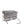 Stainless steel portable charcoal grill with side ventilation holes and metal handle