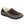 Acorn brown suede slip on slipper with white fleece lining and black rubber sole