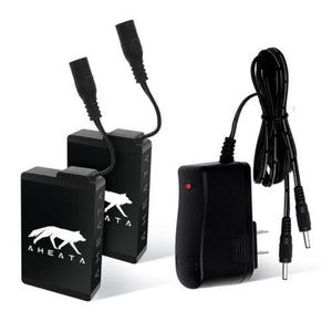 Aheata two rechargeable batteries and a dual port wall charger