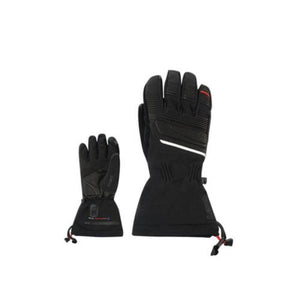 Lenz black heated gloves with adjustable wrist straps and palm padding