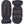 Hestra navy blue leather mittens with ribbed cuffs