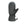 Seirus grey and black insulated winter mitten with adjustable wrist strap