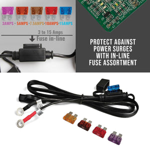 Venture Heat in-line fuse holder with assorted blade fuses