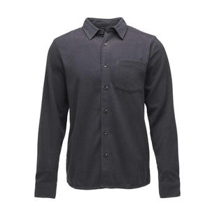 Black Diamond charcoal grey long sleeve button down shirt with a chest pocket