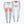 White heated leggings showing front and back views with orange heating element graphics