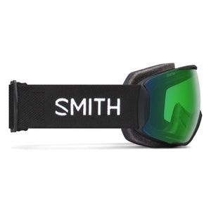 Smith Moment snow goggles with black strap and green ChromaPop lens