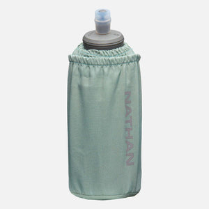 Nathan soft flask with green fabric sleeve