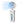 White portable handheld fan with Eagles branding and digital display