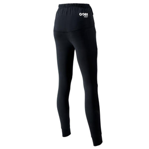 Back view of black Gobi Heat leggings with elastic waistband