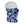 Seirus blue and white tie dye neck gaiter on a mannequin head