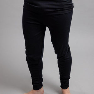 Merino Skins black merino wool thermal leggings