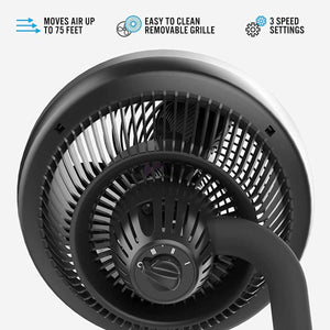 Vornado 693 Mid-Size Whole Room Air Circulator Fan with Adjustable Height - Black