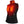 Gobi Heat women heated fleece vest in black with glowing orange heating elements on chest and collar