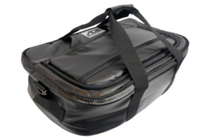 Black carbon fiber AO Coolers soft sided cooler bag with top carry handles
