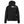 Back view of black 509 hooded puffer jacket with white logo
