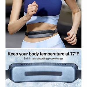 Torras wearable cooling belt worn around waist during exercise