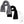 Glovii grey black and white heated fleece scarves with power buttons