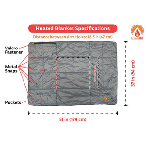 ExtremeHEAT Heated Blanket/Poncho without Battery