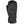 Swany black insulated winter mitten with quilted fabric and leather palm