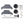 Flat lay of metal brackets wheels axle and hardware kit for assembly