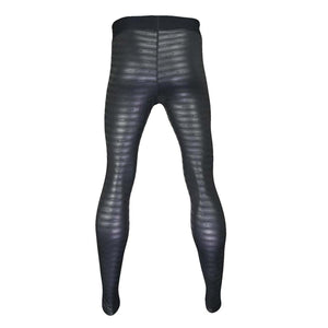 Seirus black thermal leggings with horizontal textured pattern