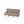 Beige folding camping bench with wooden armrests and metal frame