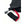 Hestra black glove cuff with red branded pull tab and adjustable drawstring