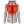 Grey heated hoodie with two glowing orange chest heating elements