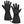 Pair of black fleece winter gloves with extended cuffs and textured grip palms