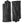 Hestra black leather gloves shown from front and back