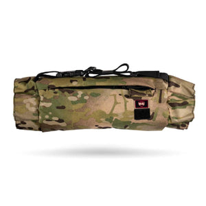 G-Tech camouflage hand warmer muff with zippered pocket and adjustable strap