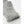 Grey knit fingerless glove with ribbed cuff