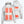 White patterned heated jacket showing front and back heating element zones