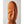 Tan leather mitten with cream wool lining