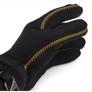 Therm-ic black glove with yellow stitching detail