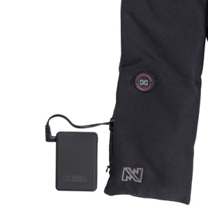 Mobile Warming heated glove with battery pack connected by cable