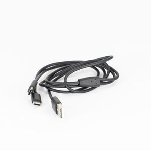 Mobile Warming USB to USB-C Split 1M Cable Polybag - Black