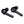 Pair of black wireless earbuds with Bigfoot logo