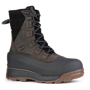 NexGrip brown and black lace up winter boot with rubber toe cap and lugged sole