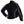 Warm and Safe black jacket with reflective piping on the back and sleeves