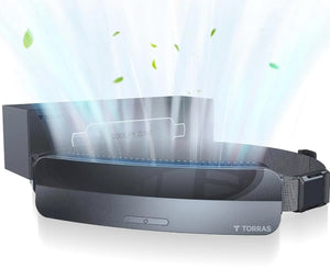 Torras Coolify Zone wearable waist fan with airflow visualization