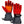 ActionHeat red and black heated winter gloves with visible heating element grid