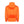 Back view of orange Mobile Warming hooded sweatshirt showing internal heating element placement