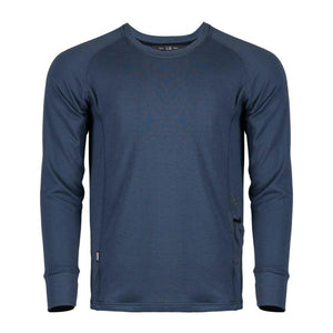 Mobile Warming blue long sleeve crew neck base layer shirt