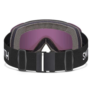 Smith Optics snow goggles with purple lens and black strap